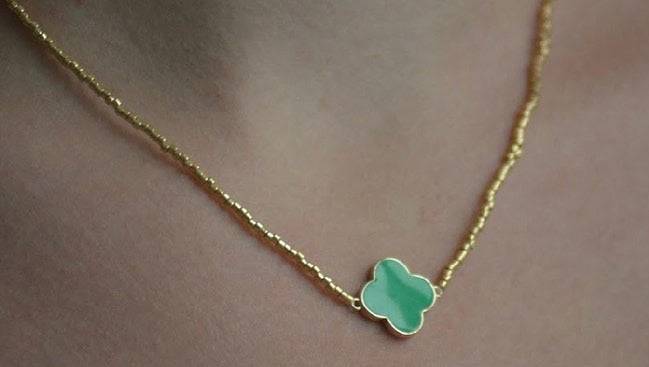 Colored Clover Chokers