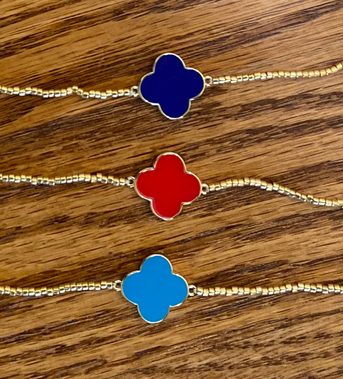 Colored Clover Chokers